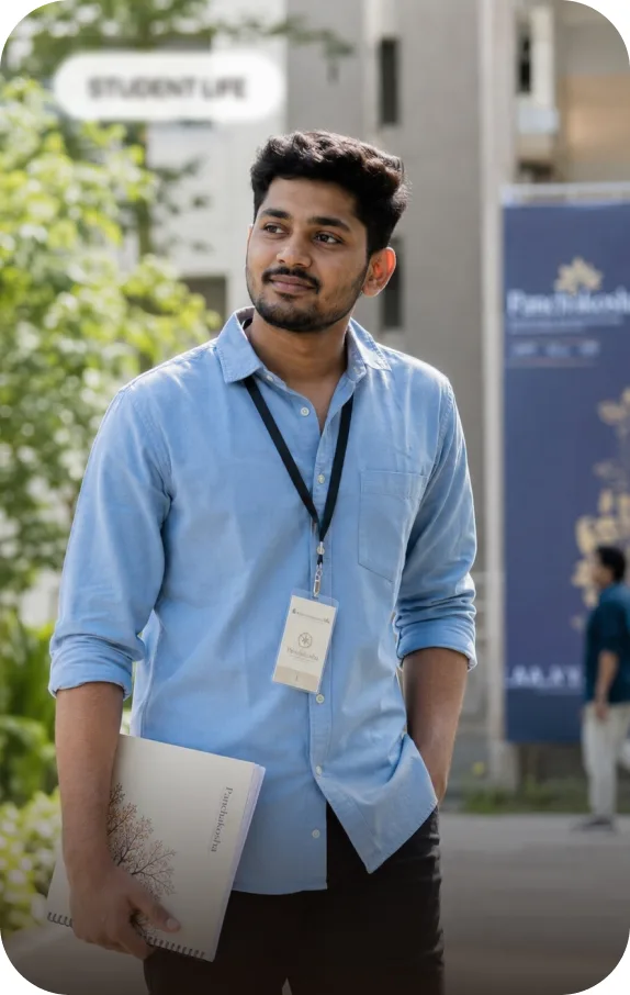 A learner on campus during a student-life programme.