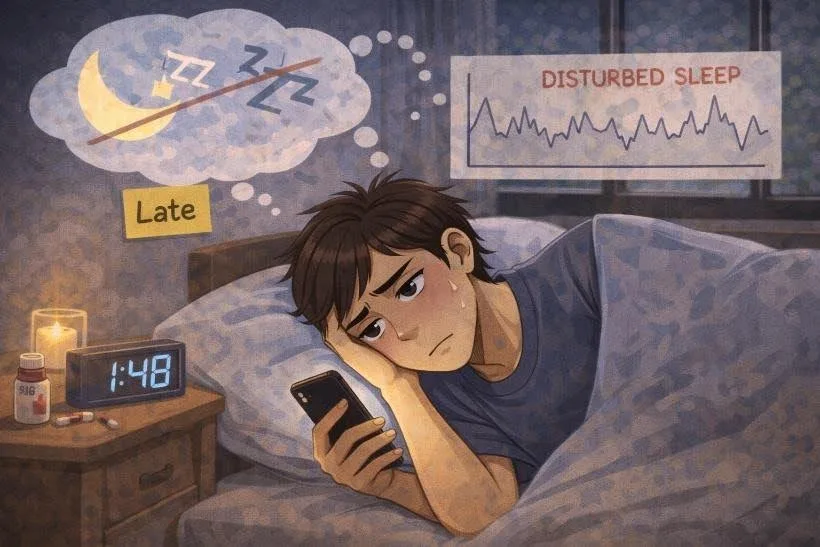 Delayed or disturbed sleep