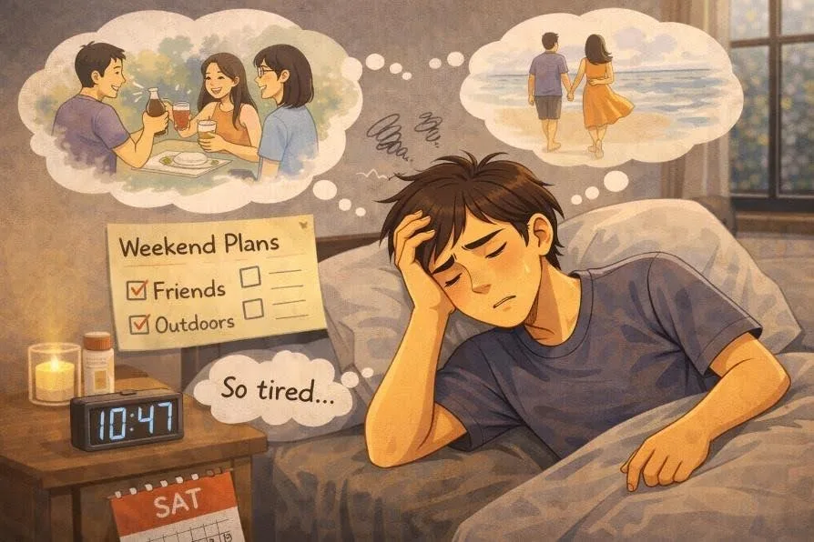 Weekend exhaustion instead of recovery